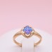 Auksinis žiedas su Swarovski Zirconia 16.5 mm  