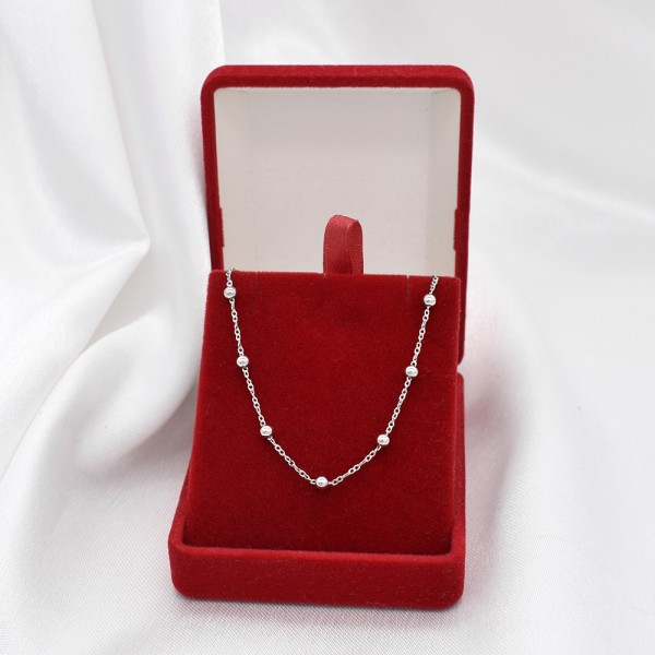 Sidabrinė  grandinėlė  "Bead" 40 cm