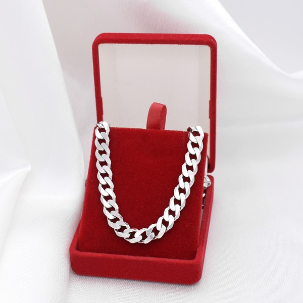 Sidabrinė grandinėlė  "Curb" 60 cm
