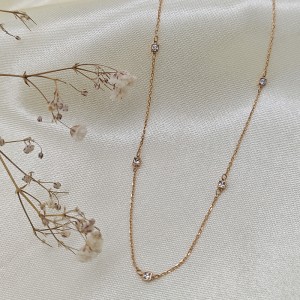 Auksinis Kolje su cirkoniais 221C41 Auksinis Kolje su cirkoniais 221C41