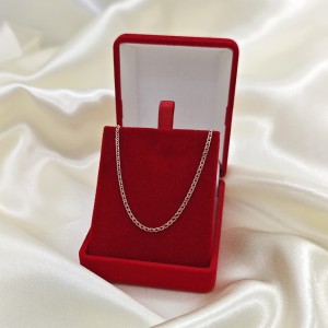 Auksinė grandinėlė su baltu auksu "Rombo " 45 cm 226C07 Auksinė grandinėlė su baltu auksu "Rombo " 45 cm 226C07