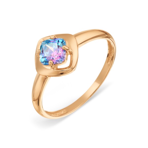 Auksinis žiedas su Swarovski Zirconia 16.5 mm  