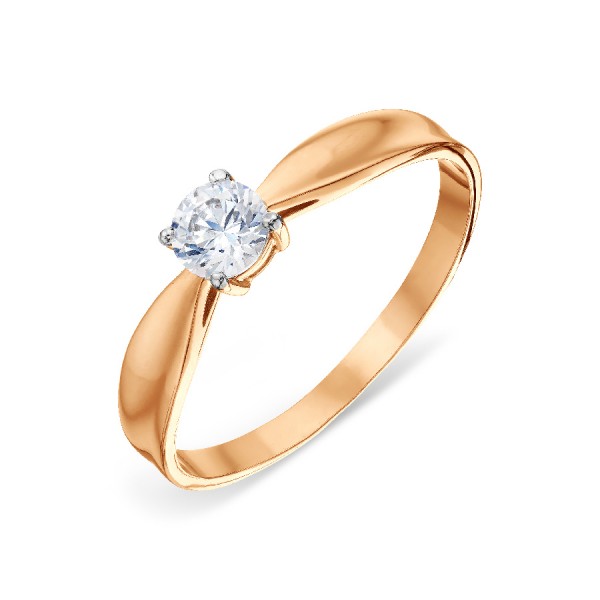 Auksinis žiedas su Swarovski Zirconia  063K32