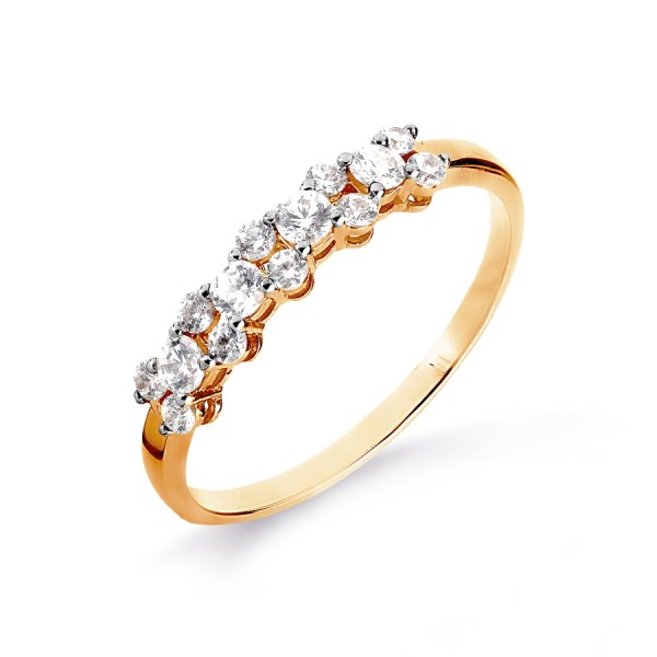 Auksinis žiedas su Swarovski Zirconia 070K15