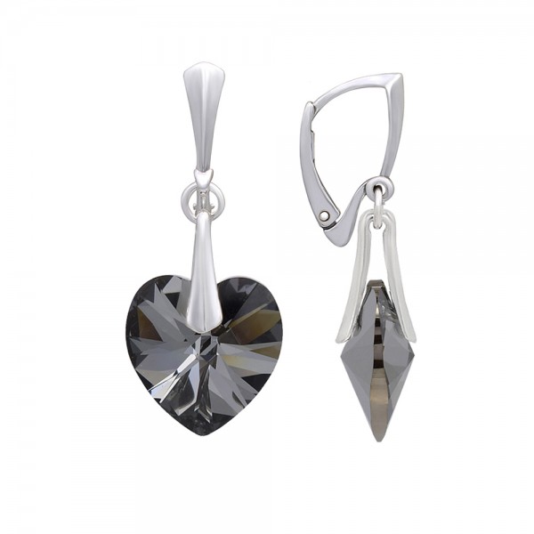 Sidabriniai auskarai su Swarovski 190S47