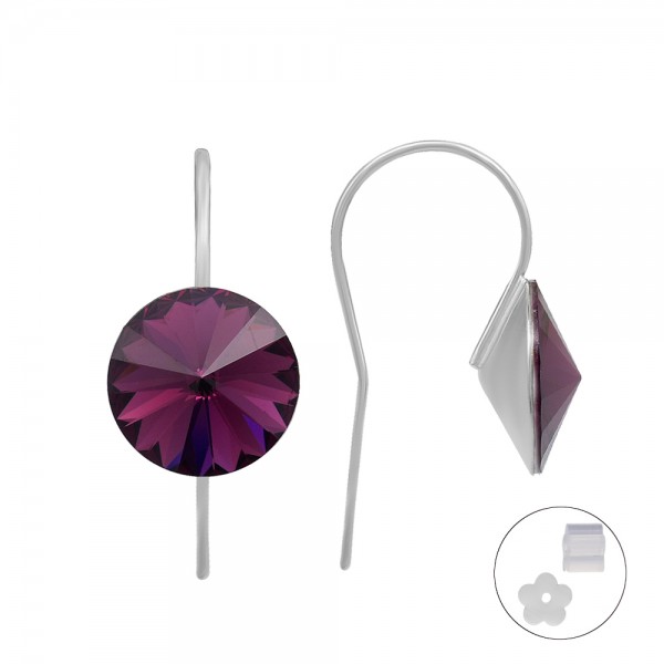 Sidabriniai auskarai su Swarovski 190S94