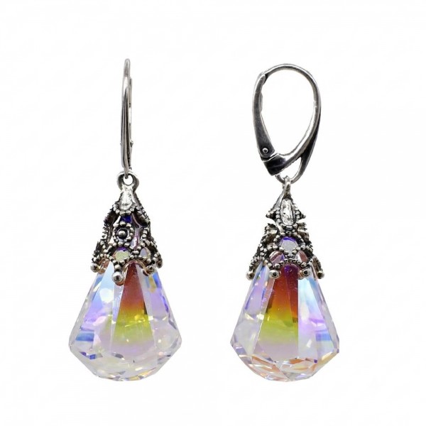 Sidabriniai auskarai su Swarovski 114S48