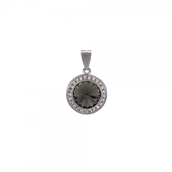 Sidabrinis pakabukas su Swarovski 128P67
