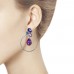 Sidabriniai auskarai su Swarovski 41S01