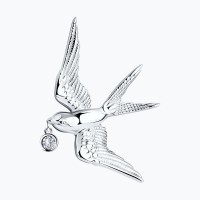 Sidabrinė sagė su fianitu 94040267 Sidabrinė sagė su fianitu 94040267