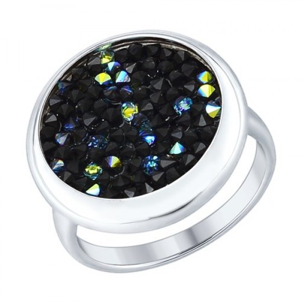Sidabrinis žiedas su Swarovski kristalu 183K20
