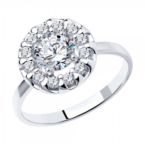 Sidabrinis žiedas su Swarovski Zirconia 178K05