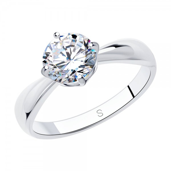 Sidabrinis žiedas su Swarovski Zirconia 171K32