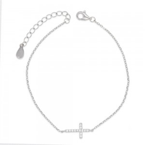 Sidabrinė apyrankė su cirkoniais 17+cm 433B20 Sidabrinė apyrankė su cirkoniais 17+cm 433B20