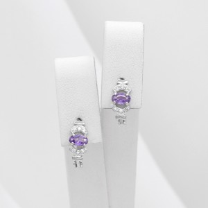 Sidabriniai auskarai su cirkoniais 435S33 Sidabriniai auskarai su cirkoniais 435S33