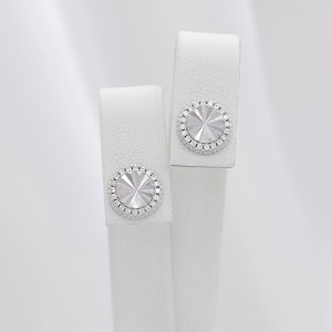 Sidabriniai auskarai su cirkoniais 421S15 Sidabriniai auskarai su cirkoniais 421S15
