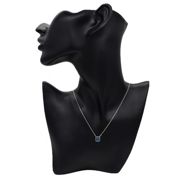 Sidabrinė grandinėlė "Kolje" su Swarovski 48C40