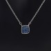 Sidabrinė grandinėlė "Kolje" su Swarovski 48C40